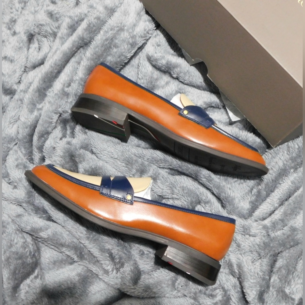 NIB Edith 2 Penny Loafer Size 9.5W in Biscuit Brown Faux Leather by Franco Sarto - Picture 5 of 13